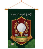 Live, Laugh, Golf - Sports Interests Vertical Impressions Decorative Flags HG109042 Made In USA