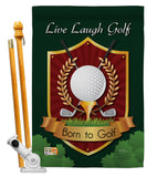 Live, Laugh, Golf - Sports Interests Vertical Impressions Decorative Flags HG109042 Made In USA