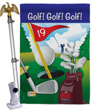 Golf!, Golf!, Golf! - Sports Interests Vertical Impressions Decorative Flags HG109043 Made In USA