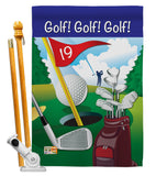 Golf!, Golf!, Golf! - Sports Interests Vertical Impressions Decorative Flags HG109043 Made In USA