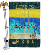 Life Is Reel - Sports Interests Vertical Impressions Decorative Flags HG109058 Made In USA