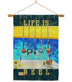 Life Is Reel - Sports Interests Vertical Impressions Decorative Flags HG109058 Made In USA