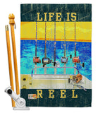 Life Is Reel - Sports Interests Vertical Impressions Decorative Flags HG109058 Made In USA