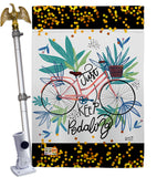 Keep Pedaling - Sports Interests Vertical Impressions Decorative Flags HG137196 Made In USA