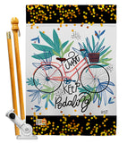 Keep Pedaling - Sports Interests Vertical Impressions Decorative Flags HG137196 Made In USA
