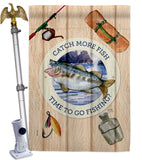 Catch Fish - Sports Interests Vertical Impressions Decorative Flags HG137549 Made In USA