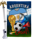 World Cup Argentina Soccer - Sports Interests Vertical Impressions Decorative Flags HG192086 Made In USA
