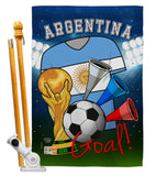 World Cup Argentina Soccer - Sports Interests Vertical Impressions Decorative Flags HG192086 Made In USA