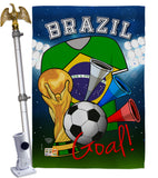 World Cup Brazil Soccer - Sports Interests Vertical Impressions Decorative Flags HG192089 Made In USA