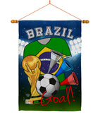 World Cup Brazil Soccer - Sports Interests Vertical Impressions Decorative Flags HG192089 Made In USA