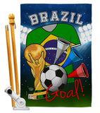 World Cup Brazil Soccer - Sports Interests Vertical Impressions Decorative Flags HG192089 Made In USA