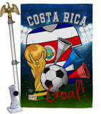 World Cup Costa Rica Soccer - Sports Interests Vertical Impressions Decorative Flags HG192091 Made In USA