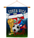 World Cup Costa Rica Soccer - Sports Interests Vertical Impressions Decorative Flags HG192091 Made In USA