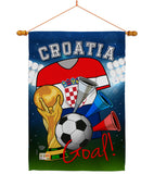 World Cup Croatia Soccer - Sports Interests Vertical Impressions Decorative Flags HG192092 Made In USA