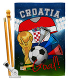 World Cup Croatia Soccer - Sports Interests Vertical Impressions Decorative Flags HG192092 Made In USA