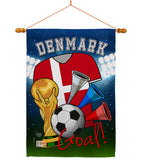 World Cup Denmark Soccer - Sports Interests Vertical Impressions Decorative Flags HG192093 Made In USA