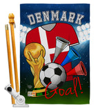 World Cup Denmark Soccer - Sports Interests Vertical Impressions Decorative Flags HG192093 Made In USA