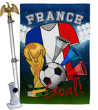 World Cup France Soccer - Sports Interests Vertical Impressions Decorative Flags HG192096 Made In USA