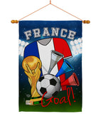 World Cup France Soccer - Sports Interests Vertical Impressions Decorative Flags HG192096 Made In USA