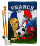 World Cup France Soccer - Sports Interests Vertical Impressions Decorative Flags HG192096 Made In USA