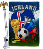 World Cup Iceland Soccer - Sports Interests Vertical Impressions Decorative Flags HG192098 Made In USA