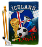 World Cup Iceland Soccer - Sports Interests Vertical Impressions Decorative Flags HG192098 Made In USA