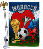 World Cup Morocco Soccer - Sports Interests Vertical Impressions Decorative Flags HG192102 Made In USA
