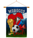 World Cup Morocco Soccer - Sports Interests Vertical Impressions Decorative Flags HG192102 Made In USA