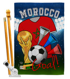 World Cup Morocco Soccer - Sports Interests Vertical Impressions Decorative Flags HG192102 Made In USA