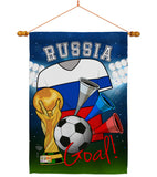 World Cup Russia Soccer - Sports Interests Vertical Impressions Decorative Flags HG192108 Made In USA