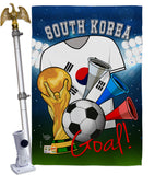 World Cup South Korea Soccer - Sports Interests Vertical Impressions Decorative Flags HG192112 Made In USA