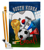 World Cup South Korea Soccer - Sports Interests Vertical Impressions Decorative Flags HG192112 Made In USA