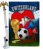 World Cup Switzerland Soccer - Sports Interests Vertical Impressions Decorative Flags HG192115 Made In USA