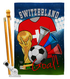 World Cup Switzerland Soccer - Sports Interests Vertical Impressions Decorative Flags HG192115 Made In USA