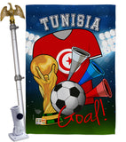 World Cup Tunisia Soccer - Sports Interests Vertical Impressions Decorative Flags HG192116 Made In USA