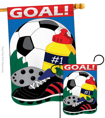 Goal - Sports Interests Vertical Applique Decorative Flags HG109036