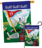 Golf!, Golf!, Golf! - Sports Interests Vertical Impressions Decorative Flags HG109043 Made In USA