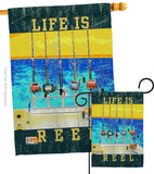 Life Is Reel - Sports Interests Vertical Impressions Decorative Flags HG109058 Made In USA