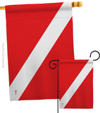 Divers Flag - Sports Interests Vertical Impressions Decorative Flags HG140930 Made In USA