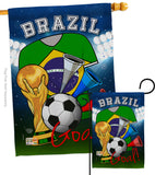 World Cup Brazil Soccer - Sports Interests Vertical Impressions Decorative Flags HG192089 Made In USA