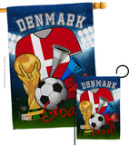 World Cup Denmark Soccer - Sports Interests Vertical Impressions Decorative Flags HG192093 Made In USA