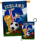 World Cup Iceland Soccer - Sports Interests Vertical Impressions Decorative Flags HG192098 Made In USA