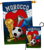 World Cup Morocco Soccer - Sports Interests Vertical Impressions Decorative Flags HG192102 Made In USA