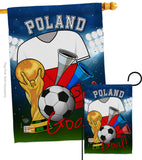 World Cup Poland Soccer - Sports Interests Vertical Impressions Decorative Flags HG192106 Made In USA