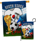 World Cup South Korea Soccer - Sports Interests Vertical Impressions Decorative Flags HG192112 Made In USA