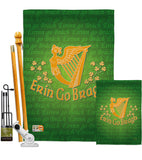 Erin Go Bragh - St Patrick Spring Vertical Impressions Decorative Flags HG102030 Made In USA