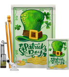 Lucky Hat St Pat Day - St Patrick Spring Vertical Impressions Decorative Flags HG102033 Made In USA