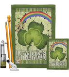 Happy St. Patricks Day - St Patrick Spring Vertical Impressions Decorative Flags HG102054 Made In USA