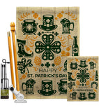 Irish For A Day - St Patrick Spring Vertical Impressions Decorative Flags HG120018 Made In USA