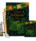 St. Pat Cheers - St Patrick Spring Vertical Impressions Decorative Flags HG120039 Made In USA